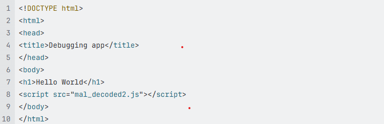 Figure 4: loading the JS via html