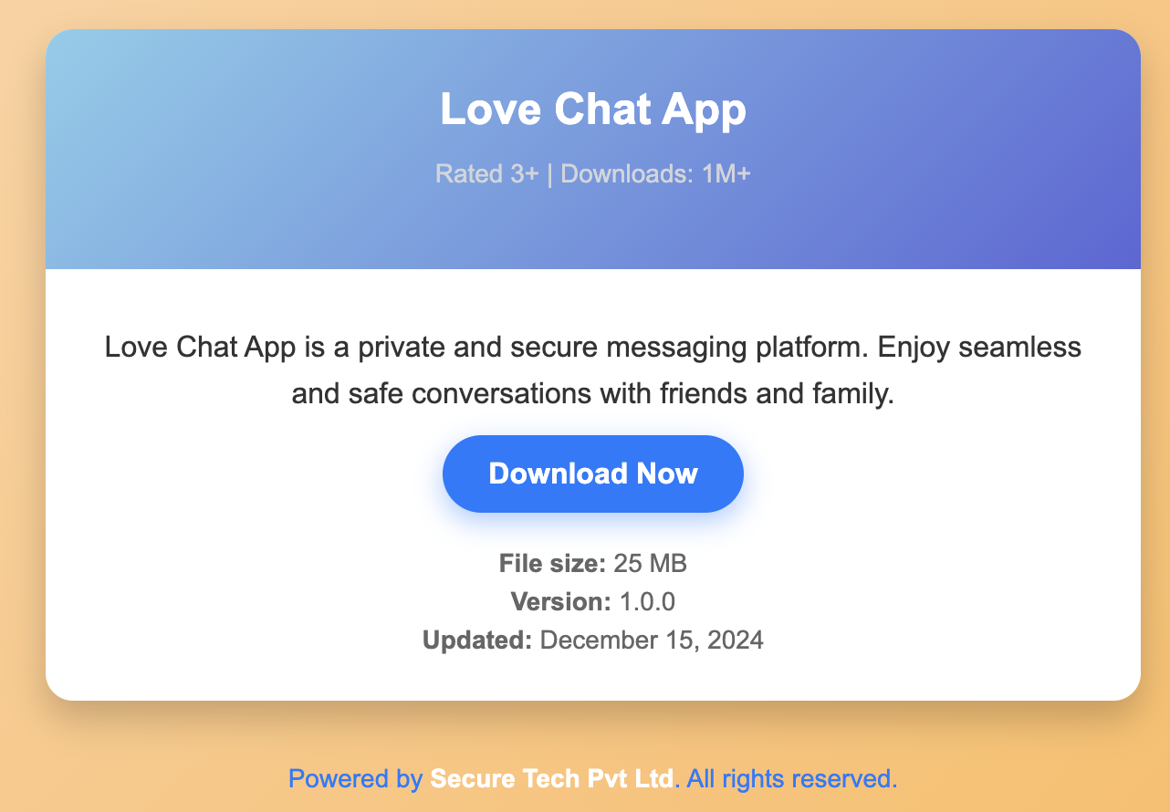 Figure 8: “Love Chat” decoy