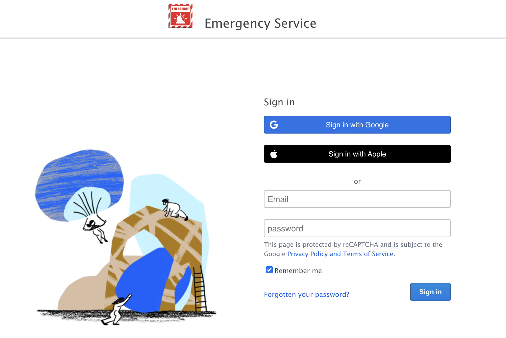Figure 1: spoofing the emergency service for cred phishing